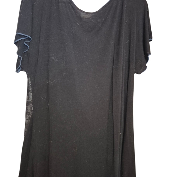 Y2k Feather Angeled Bottom T Shirt Large To Xl Boho - Picture 3 of 3